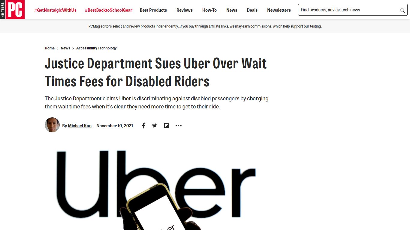 Justice Department Sues Uber Over Wait Times Fees for Disabled ... - PCMAG